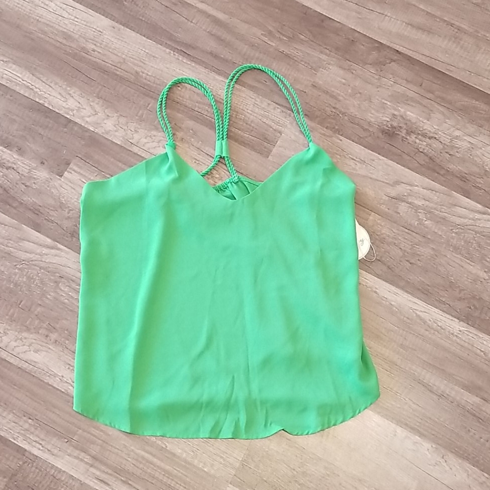 Kelly green strappy top